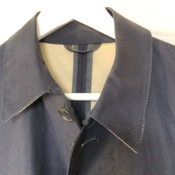 Men’s navy blue H&M raincoat - Long Jacket - Picture 3 of 9